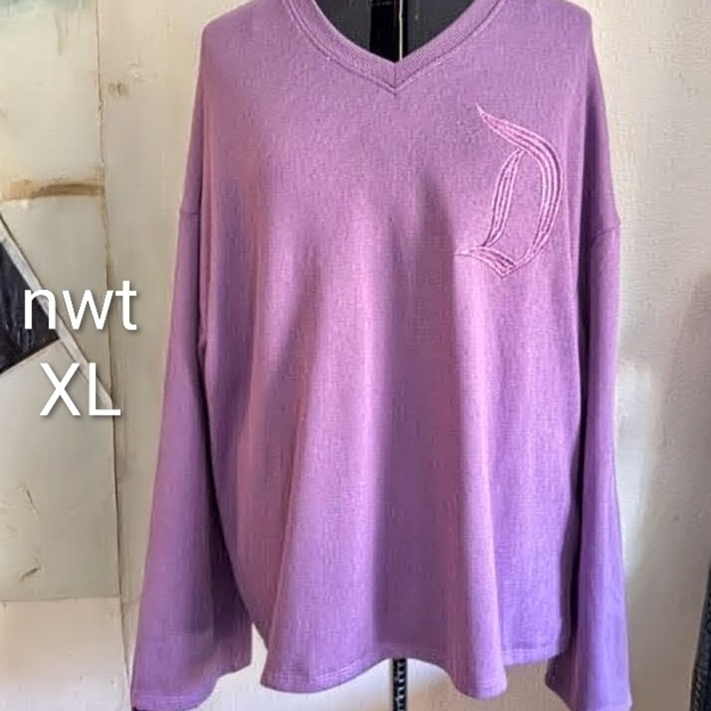 Disney Purple V-Neck Sweater